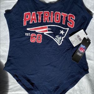 New England Patriots Tank Top Bodysuit Size Large